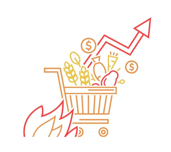 Icona Del Contorno Dell Inflazione Termica Segno Pittogramma Nuovo Mandato — Vettoriale Stock