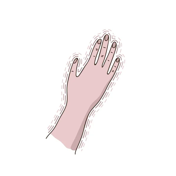 Εικονίδιο Τρέμουλο Χεριών Εικονόγραμμα Σύμβολο Υπερβολική Σιελόρροια Τρέμουν Χέρια Πρόβλημα — Διανυσματικό Αρχείο