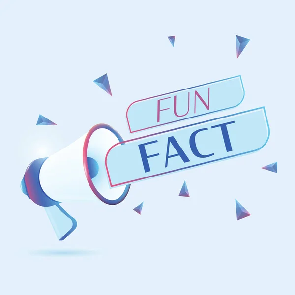 Fun Fact Text Mit Realistischen Megafon Vektor Illustration Banner Vorlage — Stockvektor