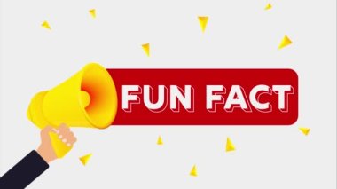 Elinde megafon ve kelime bilgisi olan bir adam karatahtanın yanında. 4K video hareketi canlandırması