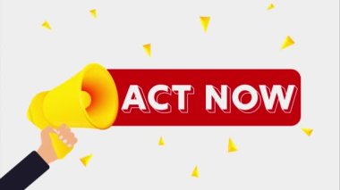 Elinde megafon ve kelime oyunu tutan adam şimdi karatahtanın yanında. 4K video hareketi canlandırması