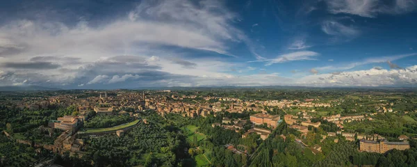 Landschap Van Siena Een Prachtige Middeleeuwse Stad Toscane Uitzicht Koepel — Stockfoto