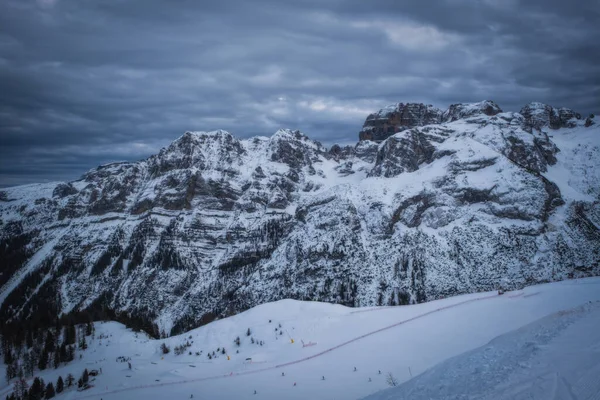 Відомі Італійські Альпи Брента Доломіти Сніг Схилах Альп Мадонна Кампігліо — стокове фото