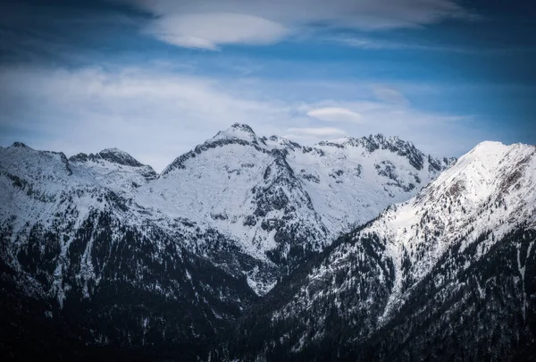Alpes Italianos Famosos Brenta Dolomites Neve Nas Encostas Dos Alpes — Fotografia de Stock