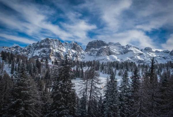 Een Prachtig Uitzicht Brenta Dolomieten Met Fantastische Wolken Alpen Madonna — Stockfoto