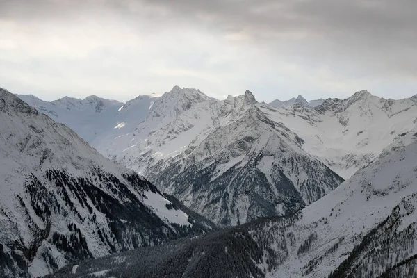 Landschaft Der Zillertal Arena Skigebiet Zillertal Tirol Alpine Berge Mit — Stockfoto
