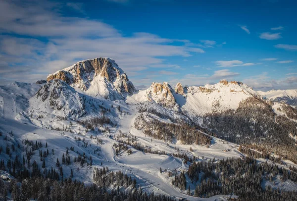 Bergskigebied Nassfeld Bij Hermagor Oostenrijk Uitzicht Goed Geprepareerde Pisten Zonder — Stockfoto