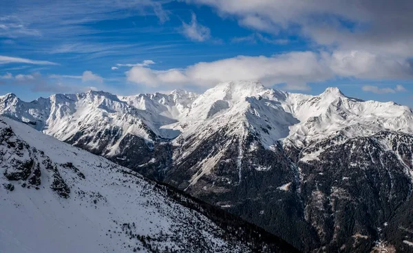 Bormio Italienska Alperna Skidort Sluttningar Cima Bianca — Stockfoto
