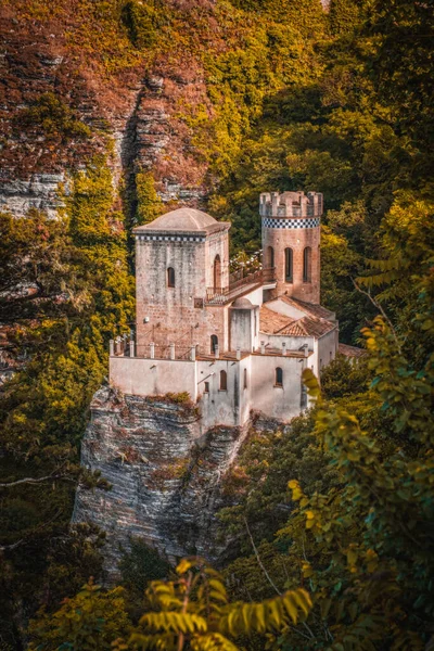 Erice Sicília Itália Junho 2023 Torre Pepoli Torretta Pepoli Castelo — Fotografia de Stock