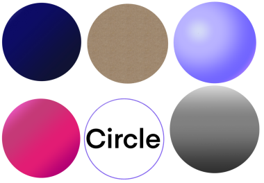 Daire simgesi seti, düz tasarım tarzı. Renkli organik yuvarlak yuvarlak daire konuşması. Döngü gradyan kabarcık sanatı seti - illüstrasyon