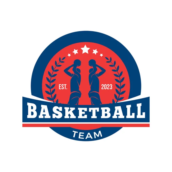 Basit Modern Basketbol Oyuncusu Logo Vektör Şablonu — Stok Vektör