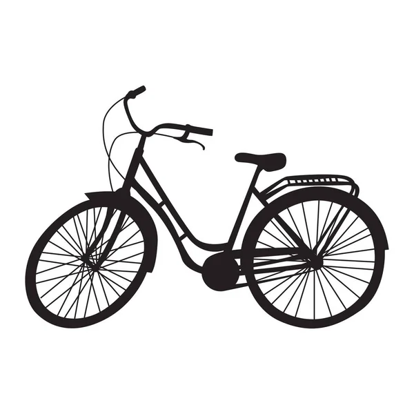 Illustration Vectorielle Silhouette Vélo — Image vectorielle