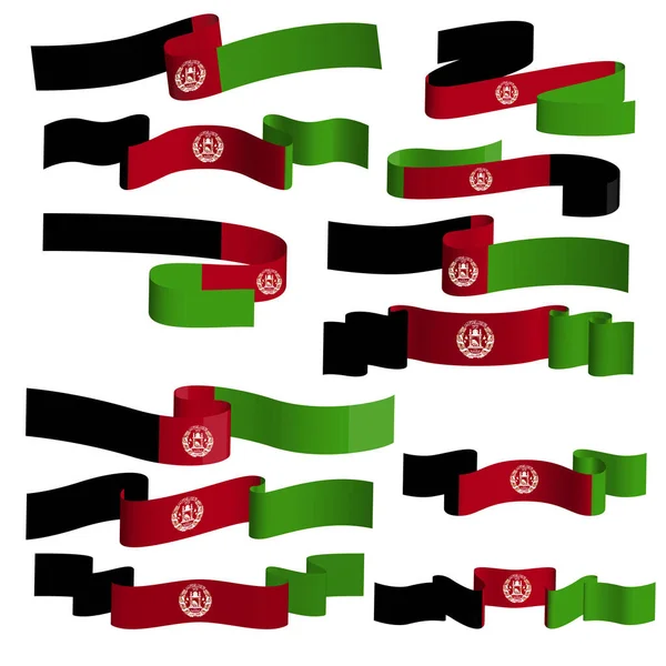 Afganistan bayrak kurdele sancak vektörü