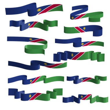 namibya bayrak kurdele vektörü seti