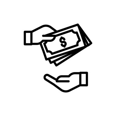 Nakit ödeme ikonu vektör olarak. Logotype