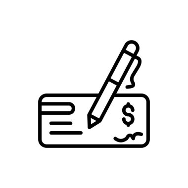 Vektör olarak Çek simgesi. Logotype