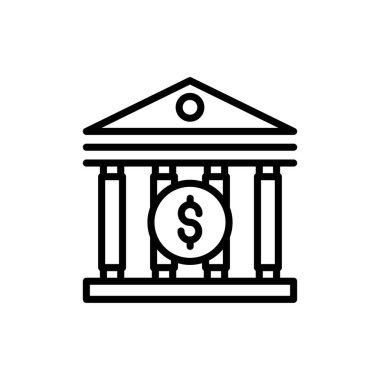 Vektör olarak banka simgesi. Logotype