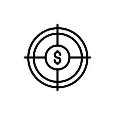 Hedef simgesi vektörde. Logotype