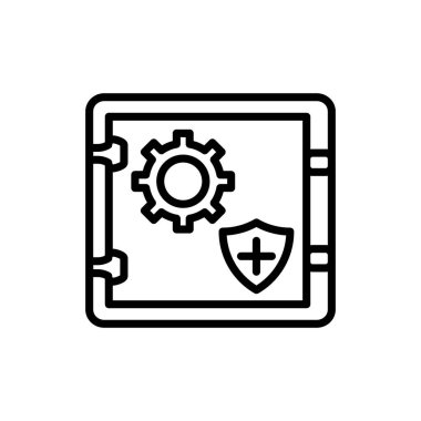 Vektör olarak SAFE simgesi. Logotype