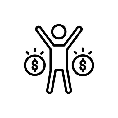 Başarı simgesi vektörde. Logotype