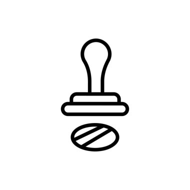 Vektör olarak pul simgesi. Logotype