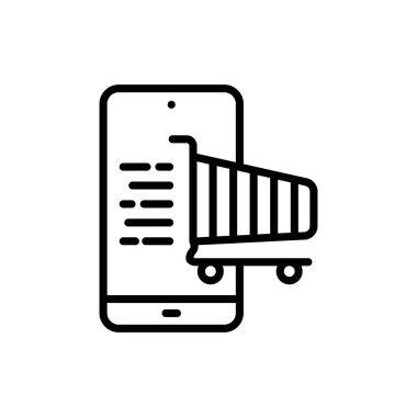 E-Ticaret simgesi vektörde. Logotype