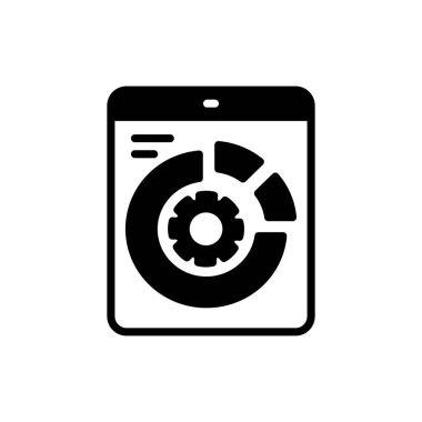 Veri Yönetimi simgesi vektörde. Logotype