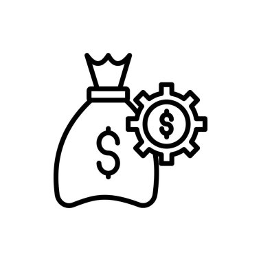 Vektör olarak Kredi simgesini yönet. Logotype