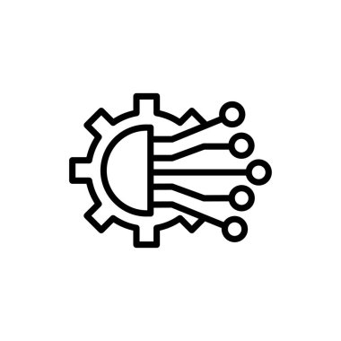 Teknoloji ikonu vektörde. Logotype