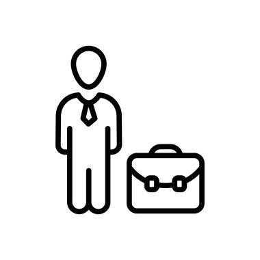 Vektör olarak portföy simgesi. Logotype