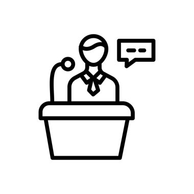 Vektör olarak konferans simgesi. Logotype