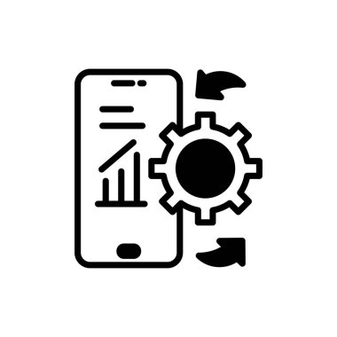 Vektör olarak optimizasyon simgesi. Logotype