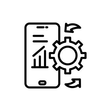 Vektör olarak optimizasyon simgesi. Logotype