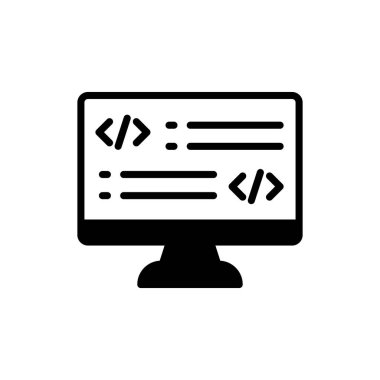 Vektör içinde kodlama simgesi. Logotype