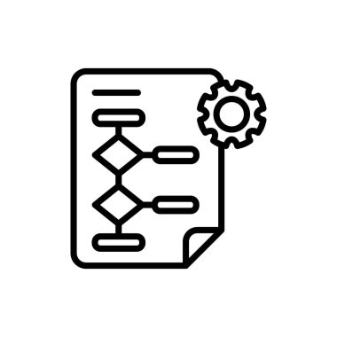 Vektör olarak algoritma simgesi. Logotype