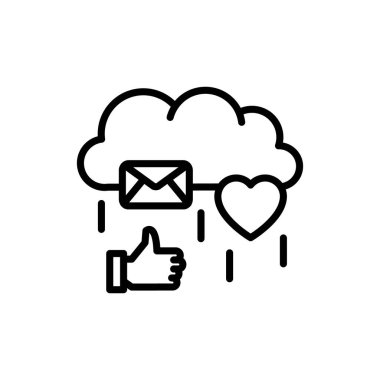 Sosyal medya pazarlama ikonu vektör. Logotype