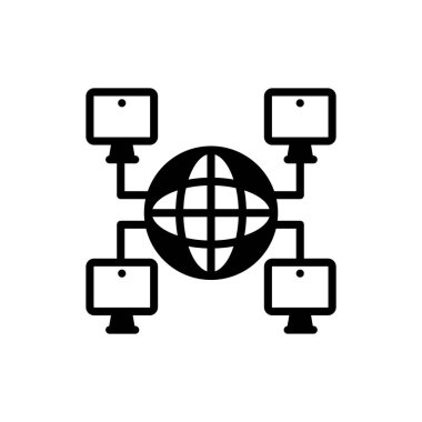 Vektör olarak Global Sunucu simgesi. Logotype