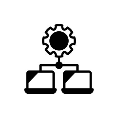 Vektör içinde hipervizör simgesi. Logotype