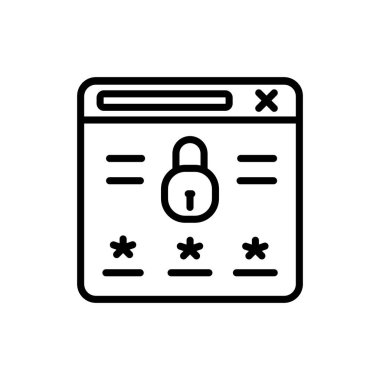 Vektör olarak PASSWORD simgesi. Logotype