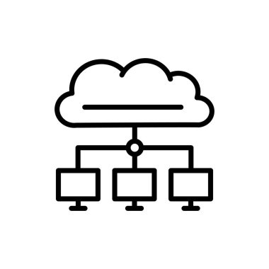 Vektör olarak Bulut Ağı simgesi. Logotype