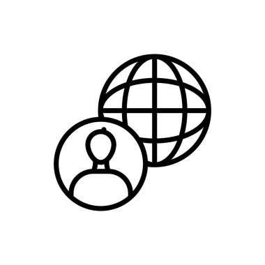 Çevrimiçi Konferans ikonu. Logotype