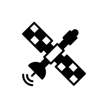 Uydu simgesi vektörde. Logotype