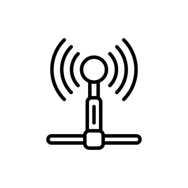 Kablosuz anten simgesi vektörde. Logotype