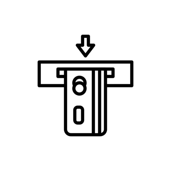 Atm Kaart Icoon Vector Logotype — Stockvector