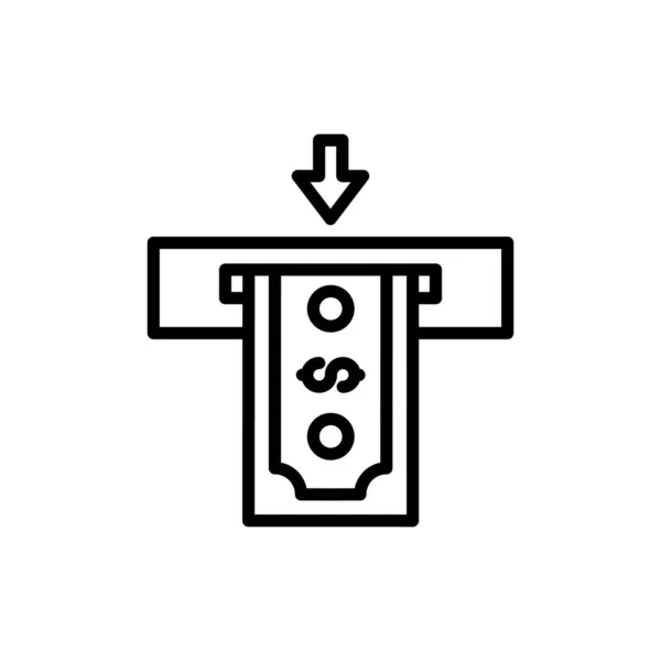Icona Atm Money Nel Vettore Logotipo — Vettoriale Stock