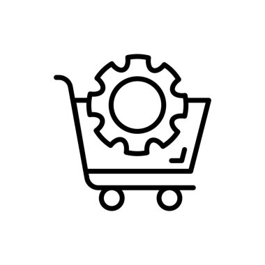 E ticaret optimizasyon simgesi vektörde. Logotype