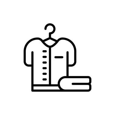 Giysi simgesi vektörde. Logotype