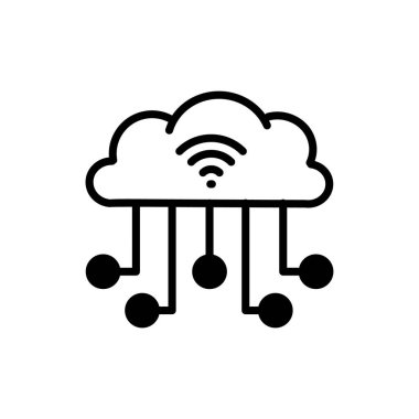 Nesnelerin İnterneti simgesi vektörde. Logotype