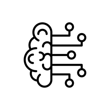 Yapay Zeka simgesi vektörde. Logotype