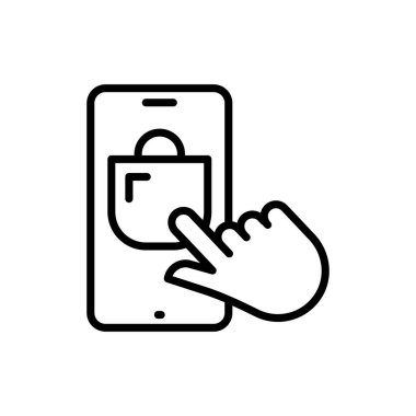 Çevrimiçi simge vektörü satın al. Logotype